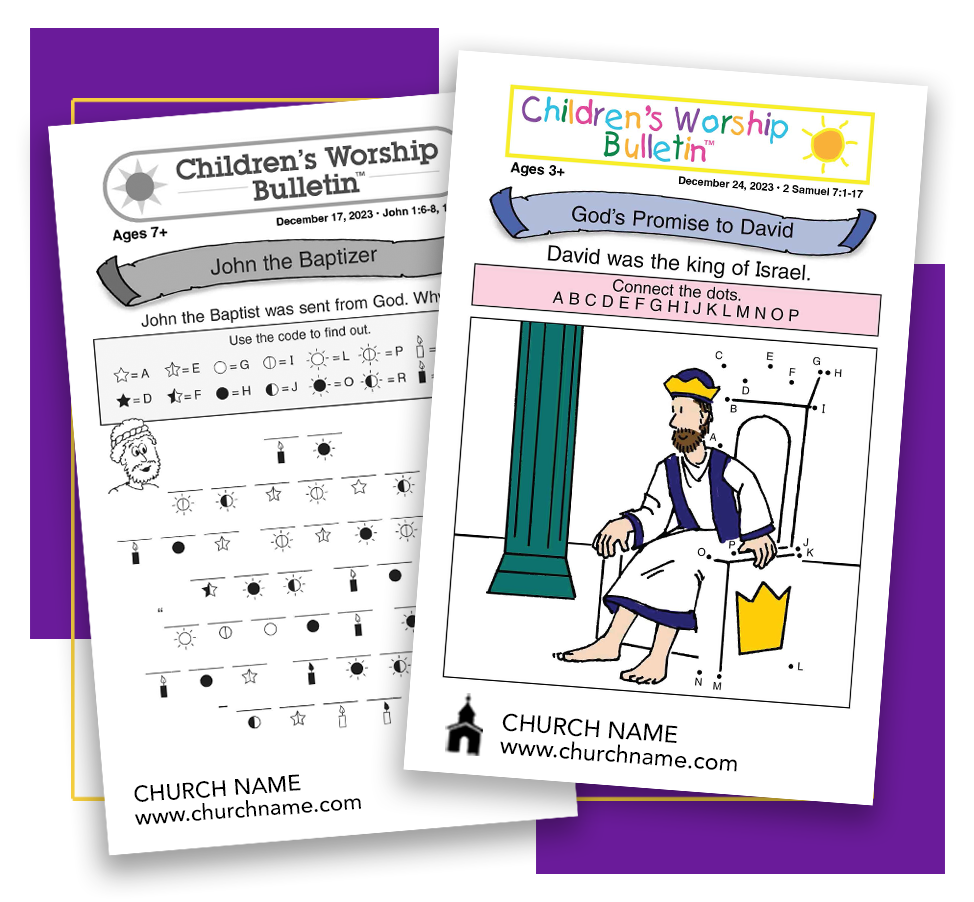 Bible Craft for Kids  Children's Worship Bulletins Blog