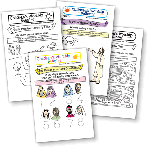 Sample of Printable Kid's Bible Sheets