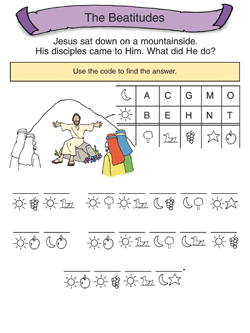 Secret code childrens Sunday School activities