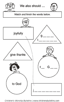 Sunday school activities about endurance