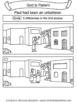 Sunday School Activities about Patience Sunday School Activities about Patience
