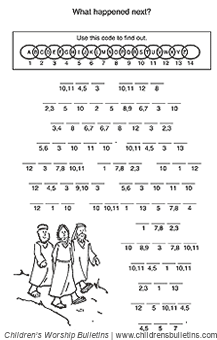 Sunday school activity about disciples for ages 7-12