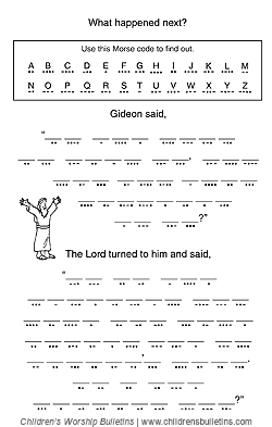 Sunday school activity about Gideon for ages 7-12