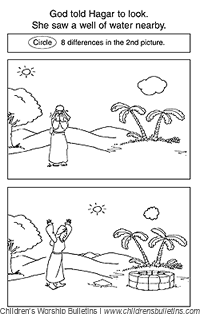 Sunday school activities about Hagar and Ishmael | Children's Worship  Bulletins
