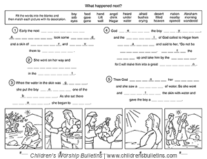 Sunday school activity about Hagar and Ishmael for ages 7-12