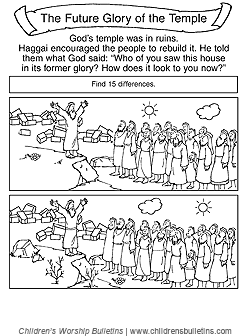 Sunday school activity about Haggai for ages 7-12
