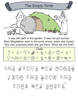 code puzzle Code Game for Sunday School Easter Activities