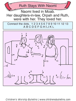 Sunday school activities about Ruth for ages 3-6