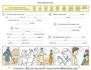 Sunday school activities about Samson for ages 7-12