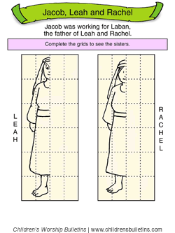 Sunday school activity about Leah & Rachel for ages 7-12