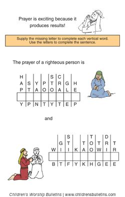 Games about Prayer Sunday school Games About Prayer for older kids
