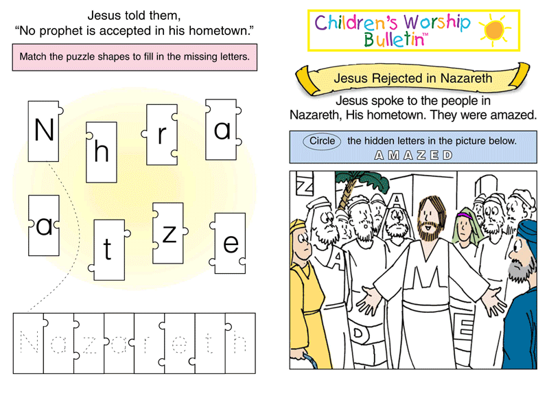 Children's Worship Bulletins - Color Samples