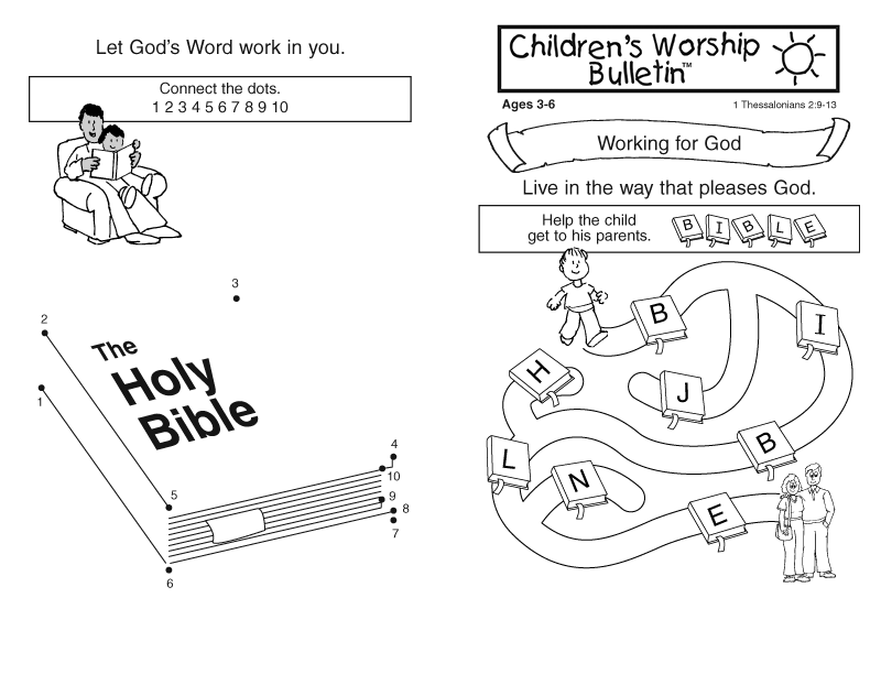 Children's Worship Bulletins - Epistle Samples