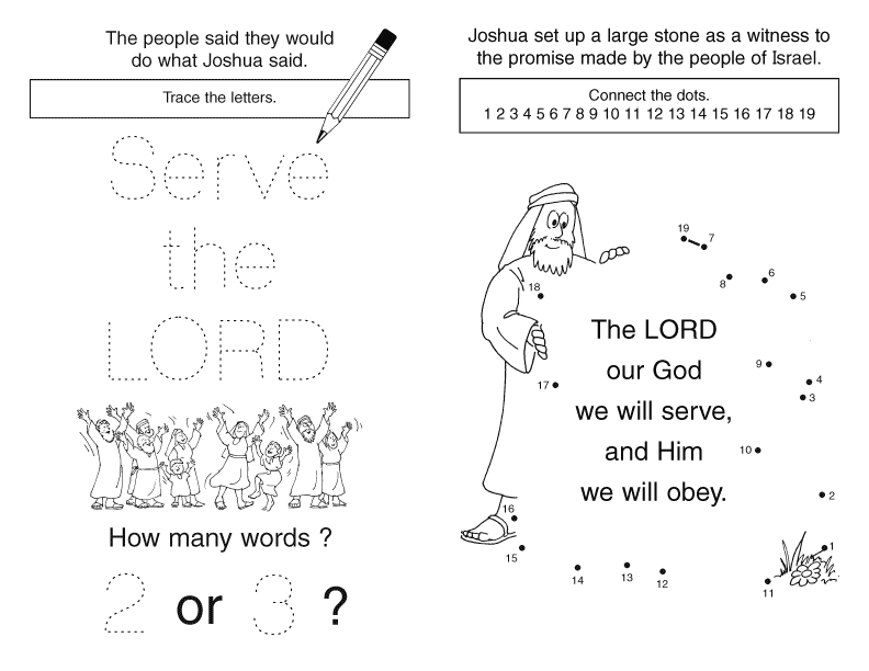 Children's Worship Bulletins - Old Testament Samples