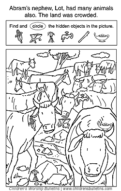 Sunday school activities about Abraham and Lot Sunday school activities about Abraham and Lot