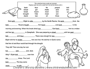 Sunday school activity about Elijah for ages 7-12 Sunday school activity about Elijah for ages 7-12