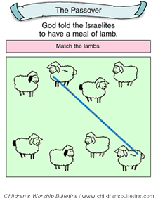 Children's church bulletin about Passover for ages 3-6 Children's church bulletin about Passover for ages 3-6