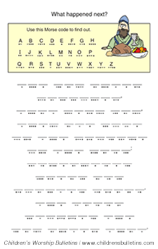 Children's church bulletin about Passover for ages 7-12 Children's church bulletin about Passover for ages 7-12