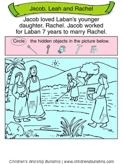 Sunday school activity about Leah & Rachel for ages 3-6 Sunday school activity about Leah & Rachel for ages 3-6