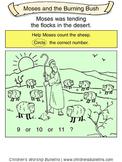 Sunday school activity about Moses for ages 3-6 Sunday school activity about Moses for ages 3-6
